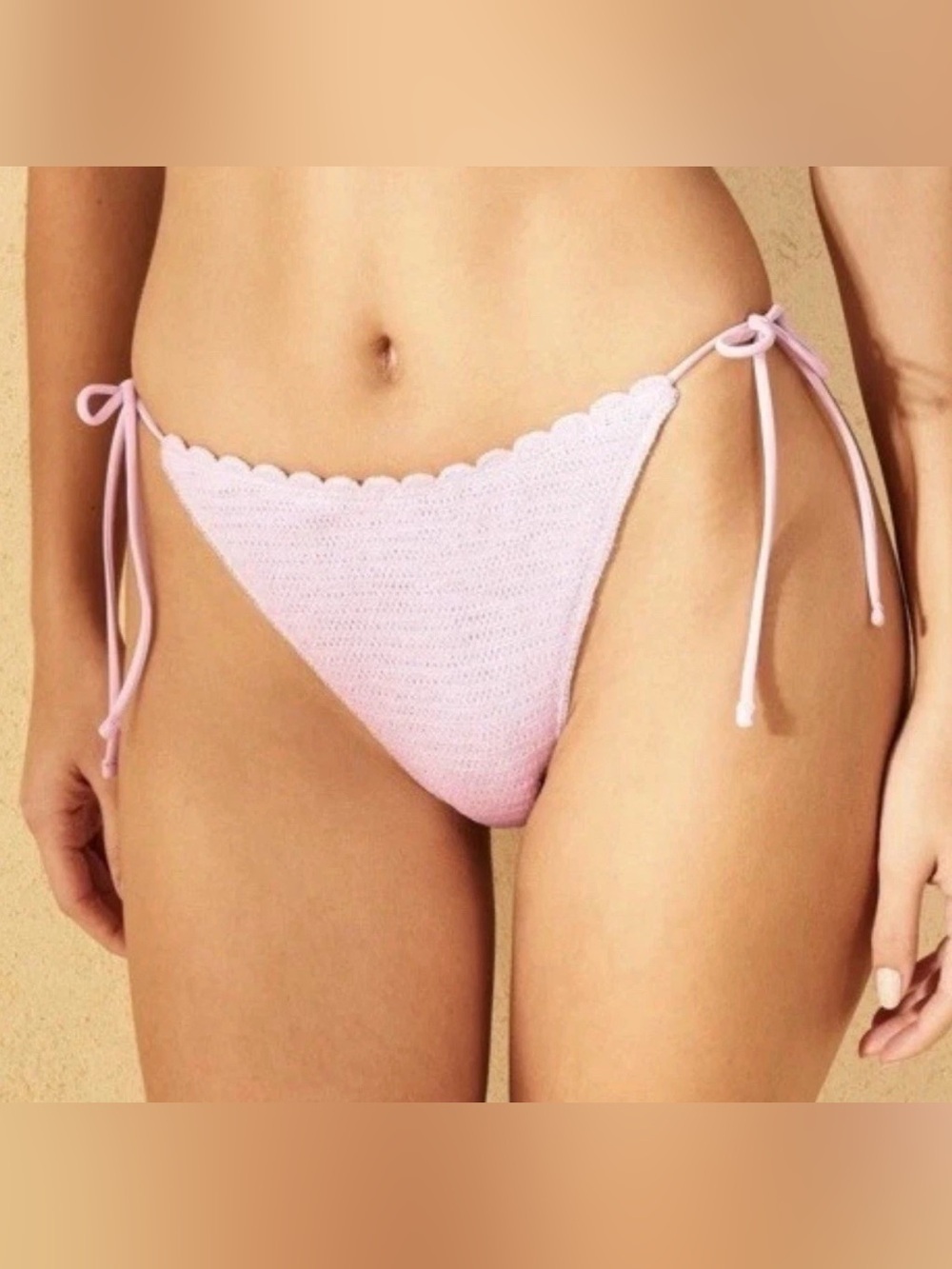 NWT Wild Fable Light Pink Crochet Bikini Bottoms Size: Small
